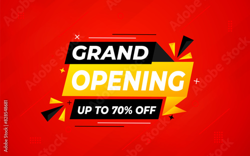 Grand opening sale banner. Grand opening sale banner template for social media, website, business, marketing, and advertising. Grand opening abstract vector design Illustration.