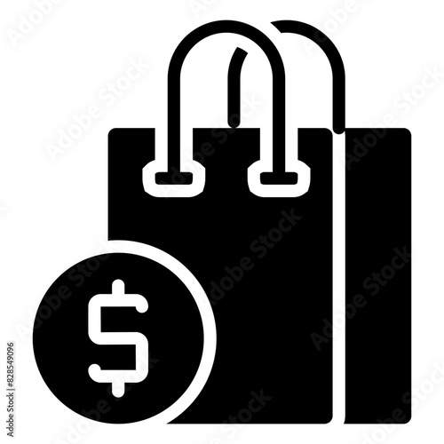 Modern design icon of shopping bag

