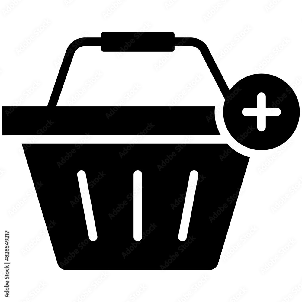 A beautiful design icon of add to basket
A beautiful design icon of add to basket
