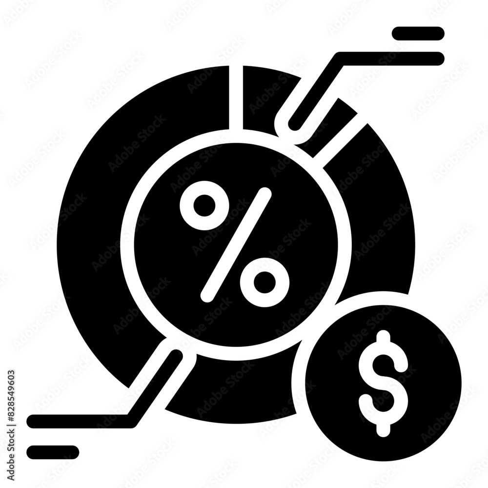 Modern design icon of discount chart
Modern design icon of discount chart