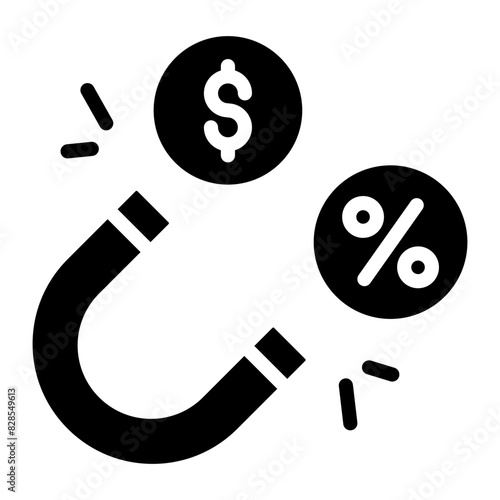 Premium design icon of magnet

