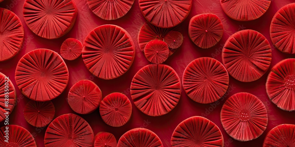 Abstract Red Brush Bristles Close-Up Abstract Red Brush Bristles Close-Up