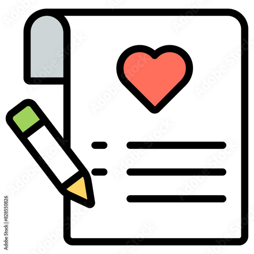 A beautiful design icon of wish list

