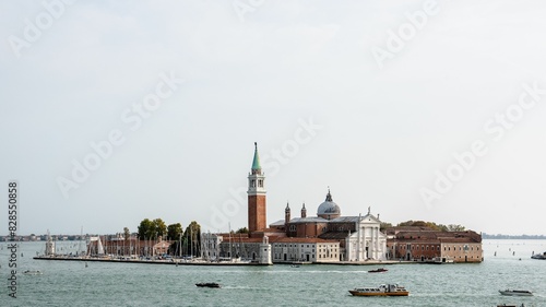 View of San Giorgio Maggiore Island from across the sea in Venice.