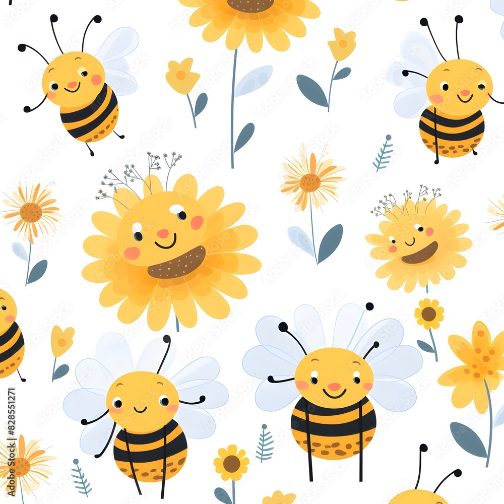bee and flowers bee and flowers