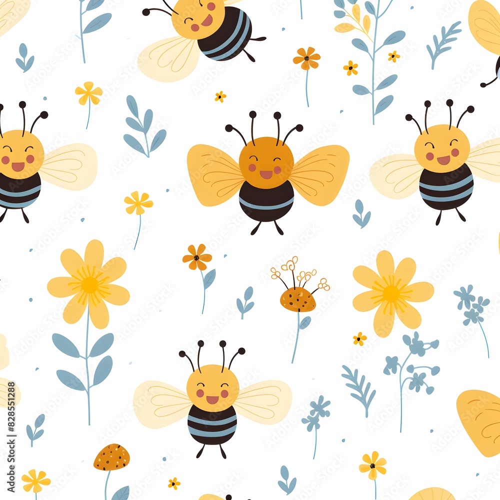 bee and flowers bee and flowers