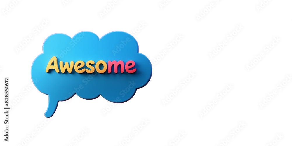 Slogan you are awesome, Comic speech bubble retro style Slogan you are awesome, Comic speech bubble retro style