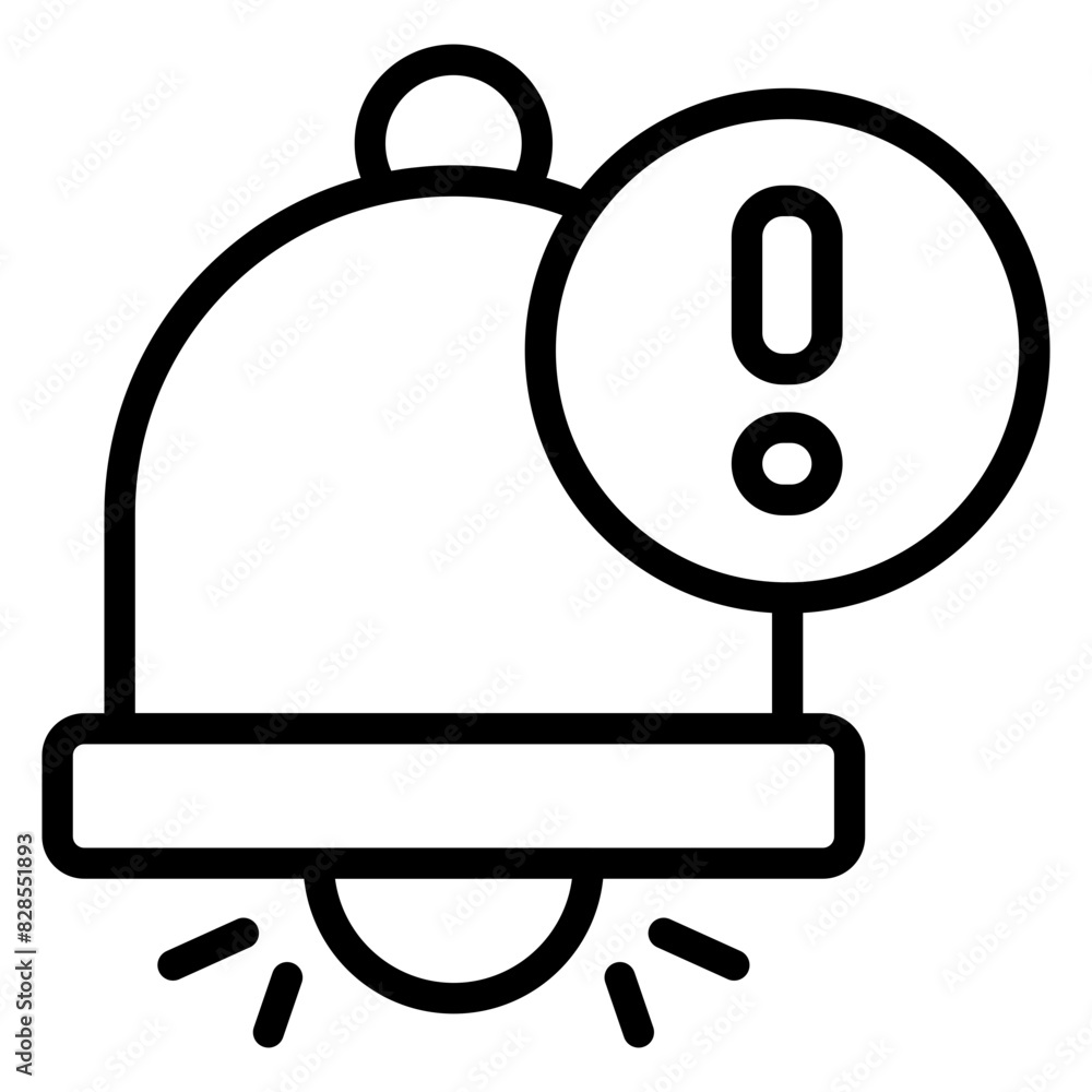 A trendy vector design of bell warning icon
A trendy vector design of bell warning icon