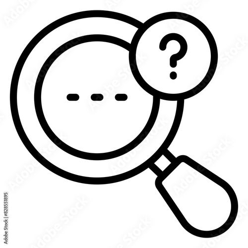 A unique design icon of search query 

