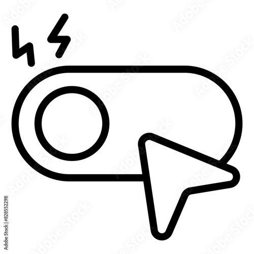 A colored design icon of toggle button

