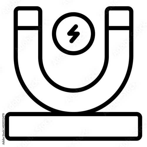 Unique design icon of magnet

