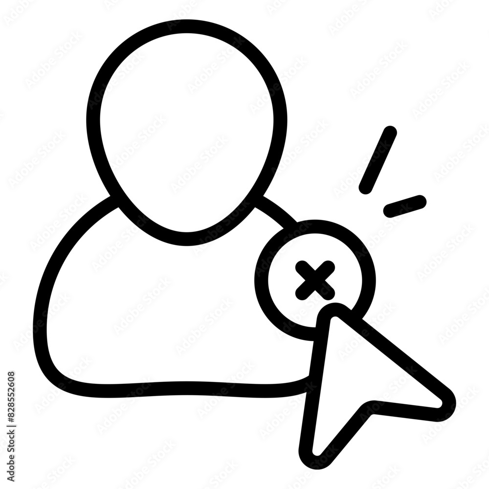 Modern design icon of wrong profile
Modern design icon of wrong profile