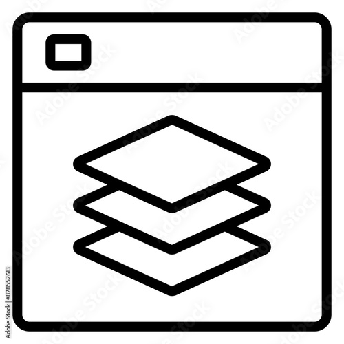 An editable design icon of layers 

