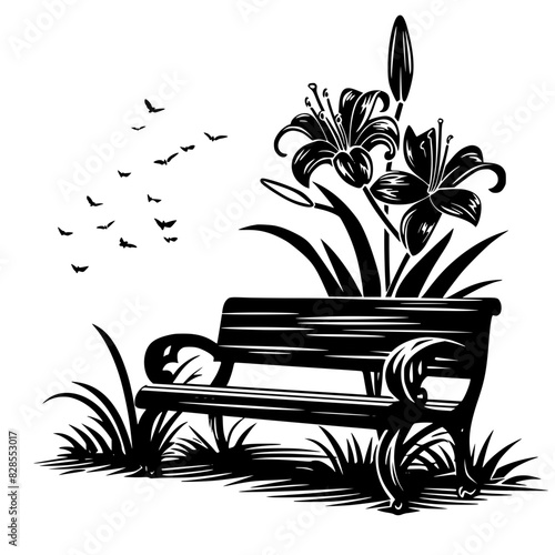 lily silhouette, lily svg, lily png, lily illustration, lily, silhouette flower, floral svg, herb svg, flower illustration, flower, floral, vector, nature, illustration, spring, design, pattern, summe