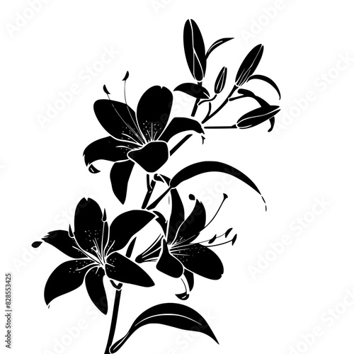 lily silhouette, lily svg, lily png, lily illustration, lily, silhouette flower, floral svg, herb svg, flower illustration, flower, floral, vector, nature, illustration, spring, design, pattern, summe