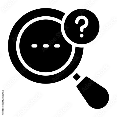 A unique design icon of search query 

