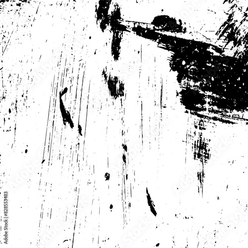Overlay texture.Urban grunge texture with careless brush stroke effect. Paint effect.Abstract Urban black and white background.Vector illustration