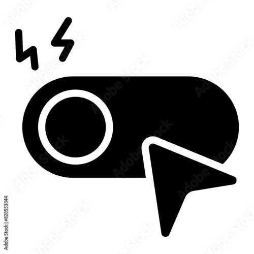 A colored design icon of toggle button

