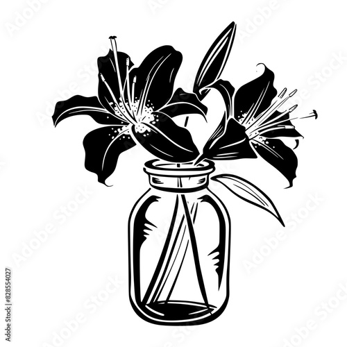 lily silhouette, lily svg, lily png, lily illustration, lily, silhouette flower, floral svg, herb svg, flower illustration, flower, floral, vector, nature, illustration, spring, design, pattern, summe