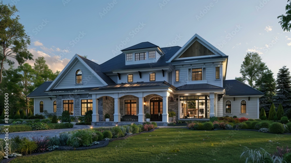 Modern Luxury Home with Tranquil Landscaping Modern Luxury Home with Tranquil Landscaping