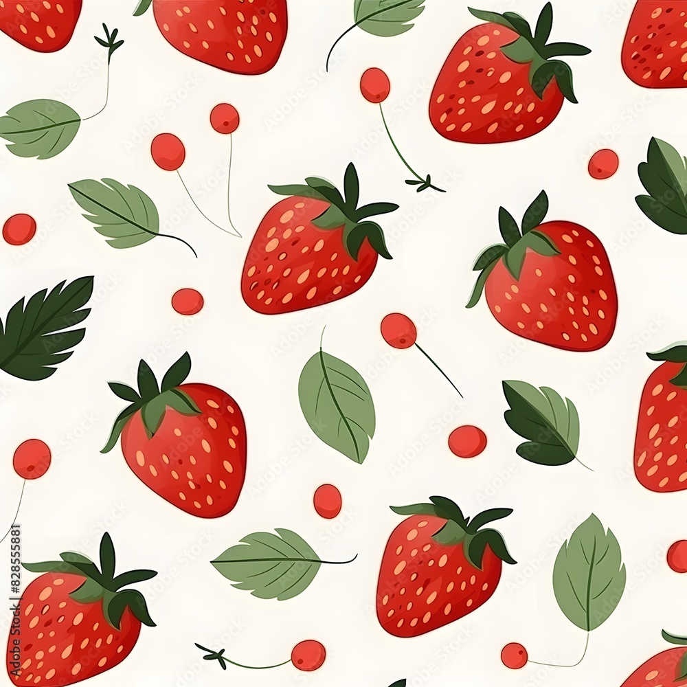 pattern with strawberries pattern with strawberries