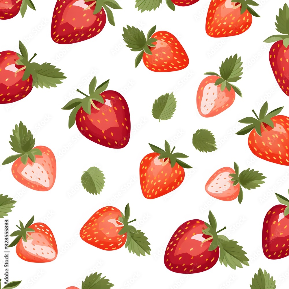 pattern with strawberries pattern with strawberries
