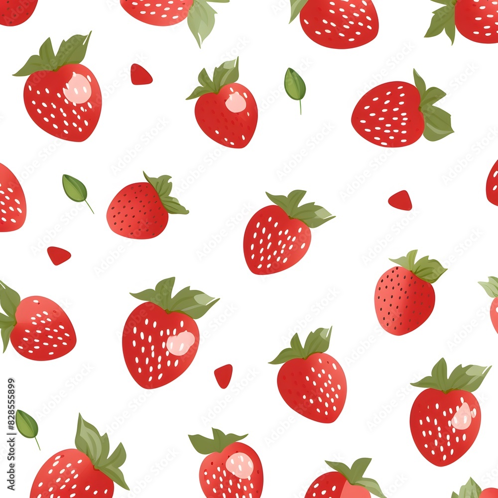 pattern with strawberries pattern with strawberries