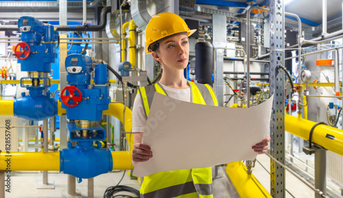 Woman factory contractor. G...