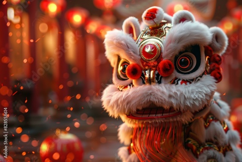 Dynamic Lion Dance: A Cultural Celebration of Strength and Luck