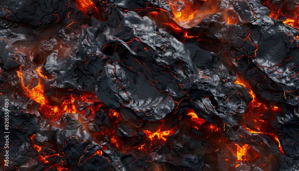 A seamless texture of molten lava and volcanic rock, depicting intense heat and flowing magma for a dramatic and fiery background A seamless texture of molten lava and volcanic rock, depicting intense heat and flowing magma for a dramatic and fiery background