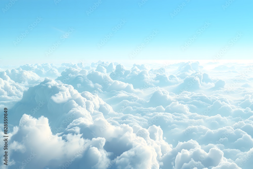 Dreamy Fluffy Clouds Floating in a Clear Blue Sky Dreamy Fluffy Clouds Floating in a Clear Blue Sky