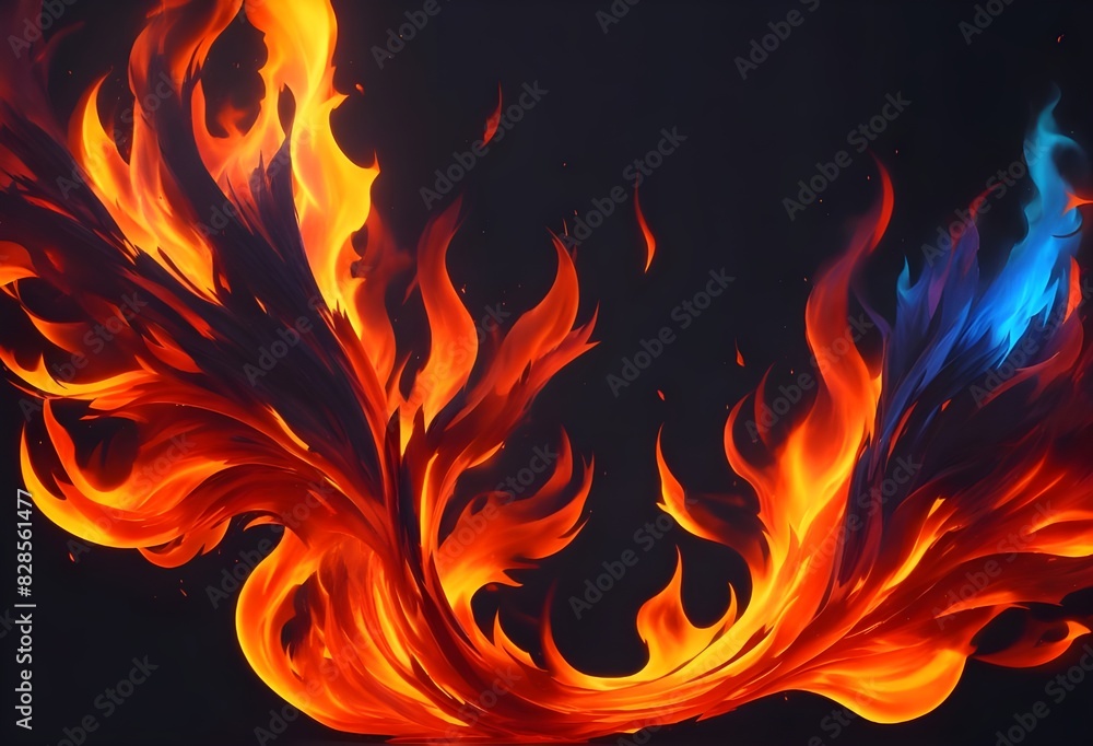 Bright and dynamic fire flames cut out beautiful shining pic Bright and dynamic fire flames cut out beautiful shining pic