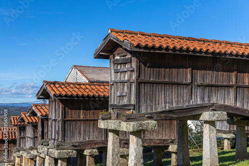 Conjunto de hórreos, A Merca, Orense, Galicia, España