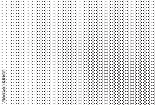 abstract triangle halftone background. triangle vector abstract geometric background. Halftone triangular retro 80s pattern. Minimal style retro dynamic wallpaper.