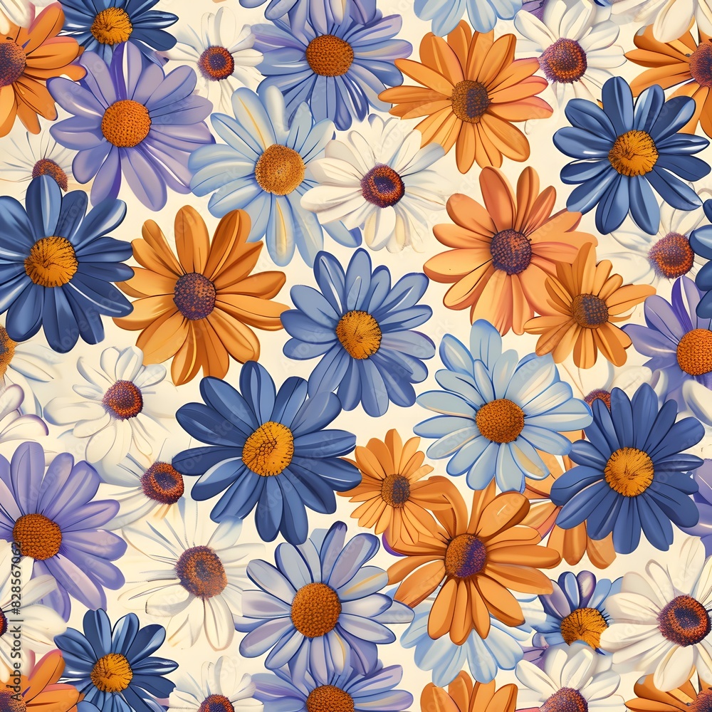retro floral pattern
