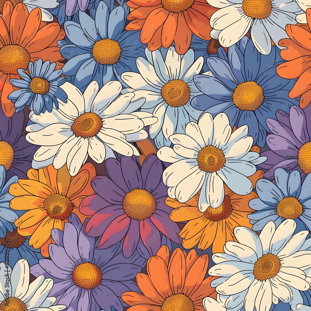 retro floral pattern retro floral pattern