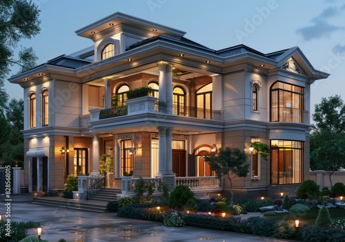 3-storey villa renderings