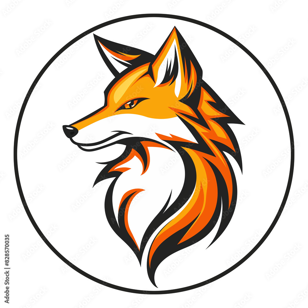 Obraz premium Fox Vector Art with Transparent Background