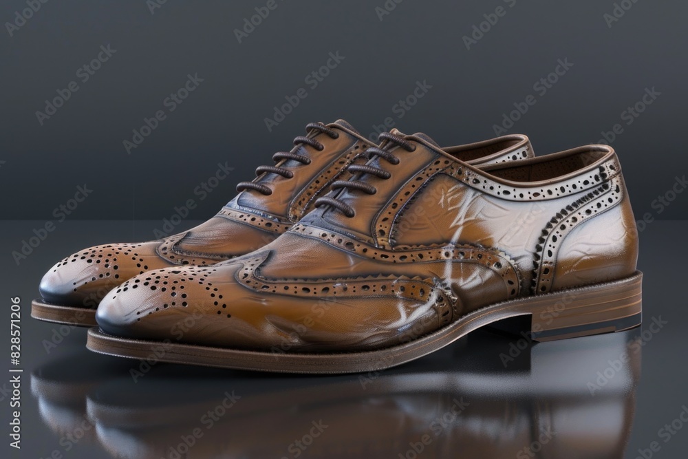 Close up of shoes on a table, suitable for fashion or lifestyle concepts Close up of shoes on a table, suitable for fashion or lifestyle concepts