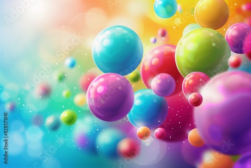 colorful balloons with an abstract background