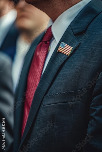 Close-up of a person in professional attire, suitable for business concepts