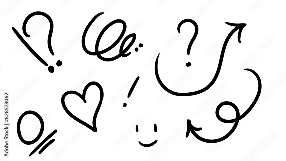 set of doodle arrow and graphic element set of doodle arrow and graphic element