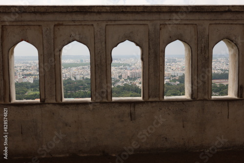 Photography A view of Hyderabad city from the Golconda fort in Hyderabad of India