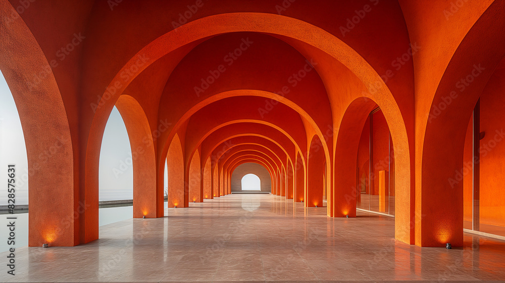 Obraz premium Beautiful arches in the contemporary building
