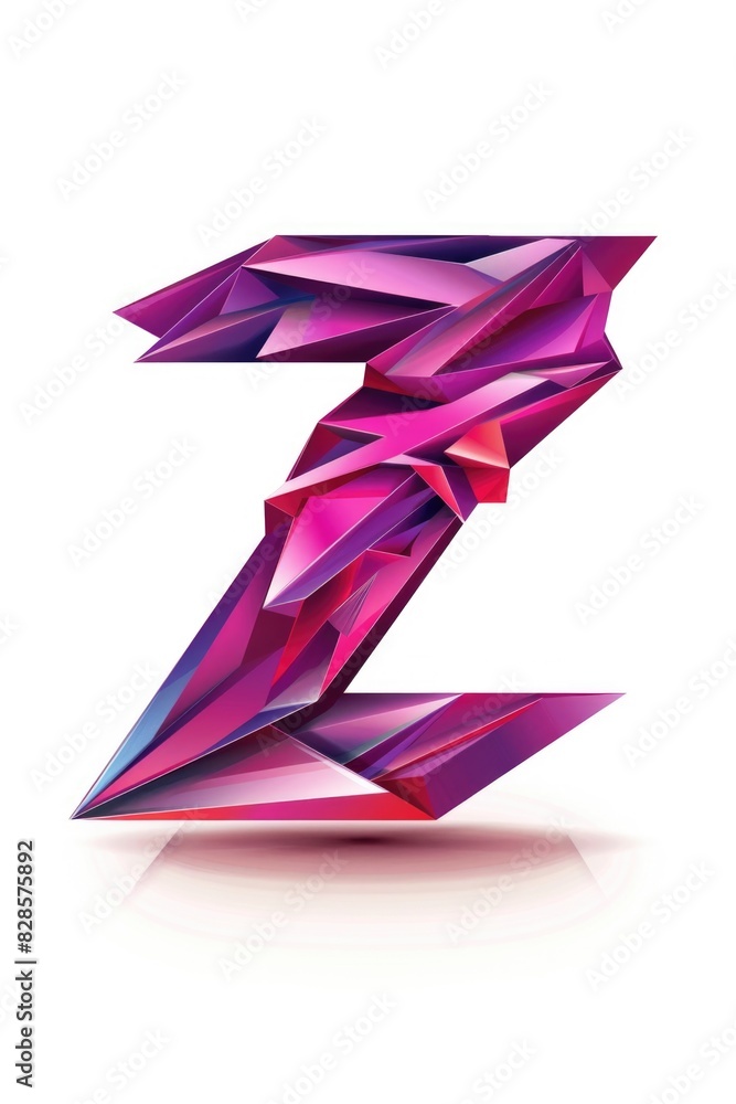 Letter Z made of geometric shapes, suitable for design projects Letter Z made of geometric shapes, suitable for design projects