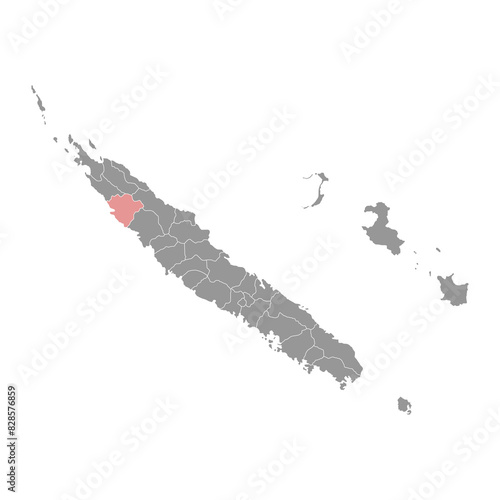 Kaala Gomen commune map, administrative division of New Caledonia. Vector illustration. photo
