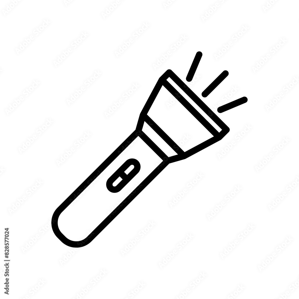 Torch line icon. Camping icon. Camping icon isolated on white background. Transparent background, minimalist symbol. Vector images Torch line icon. Camping icon. Camping icon isolated on white background. Transparent background, minimalist symbol. Vector images