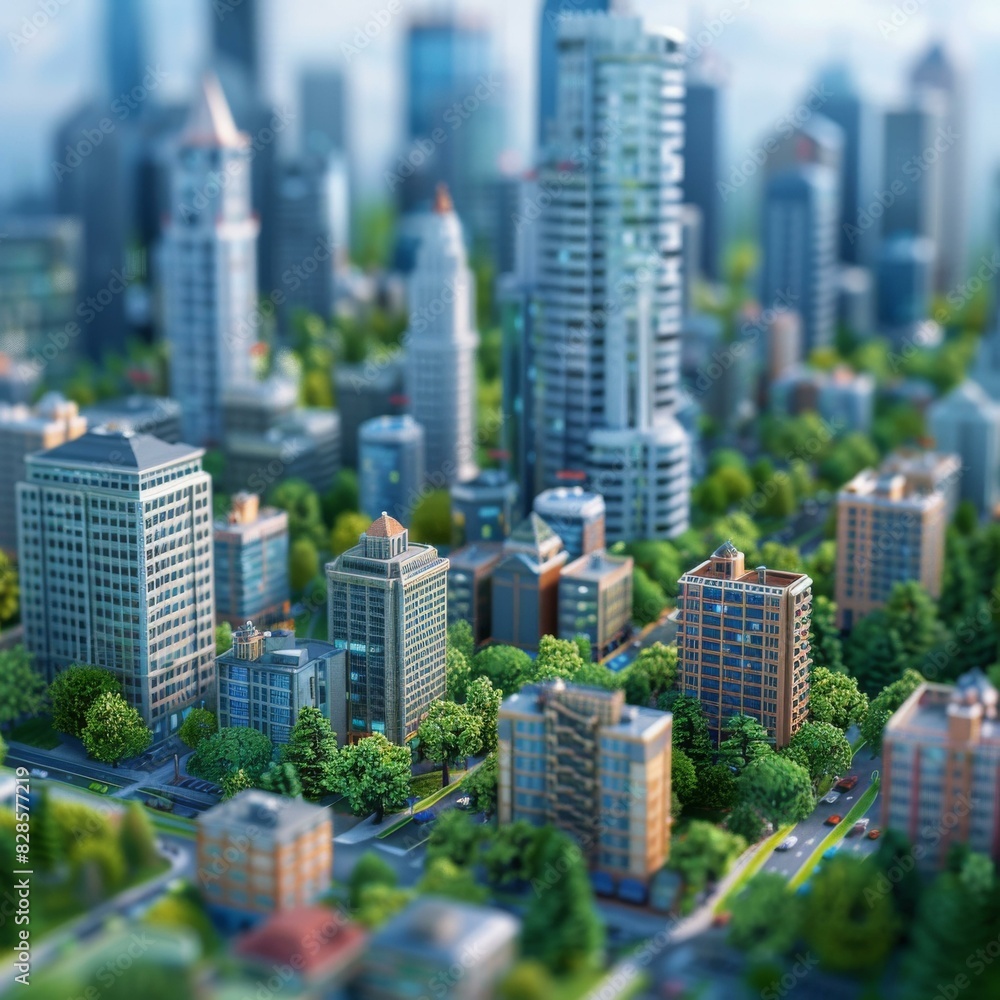 Obraz premium Miniature Cityscape