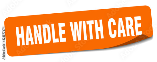 handle with care sticker. handle with care label