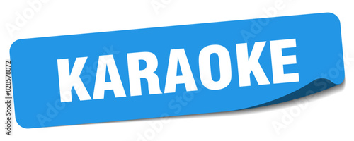 karaoke sticker. karaoke label